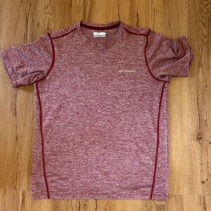 Columbia Men's Short Sleeve Heathered Maroon Performance Tee